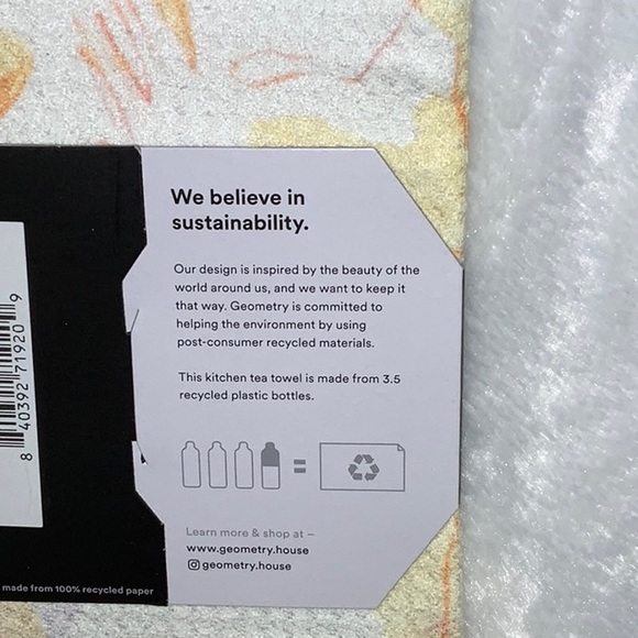 NWT Geometry Tea Towel - Picture 3 of 3